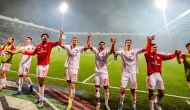 Fortuna-Jubel nach dem Sieg in Bochum. (Archivfoto)