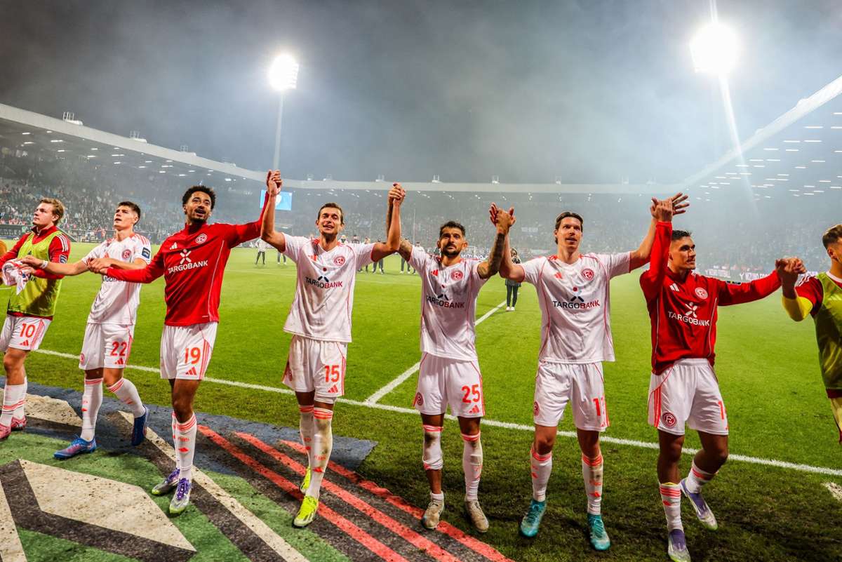 Fortuna-Jubel nach dem Sieg in Bochum. (Archivfoto)