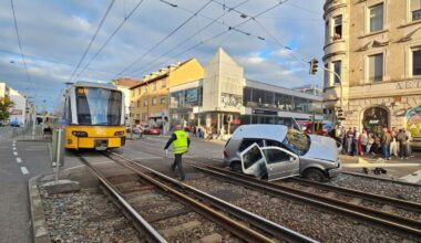 Polizei vor Ort: Unfall mit Stadtbahn in Stuttgart-Ost: Verkehr in Richtung Wasen beeinträchtigt