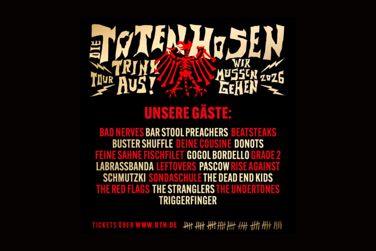 Die Toten Hosen auf Tour 2026: Vorbands in Stuttgart