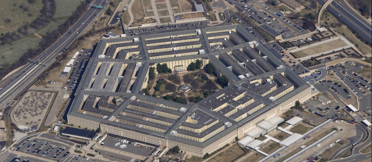 Vogelperspektive auf das Pentagon in Washington