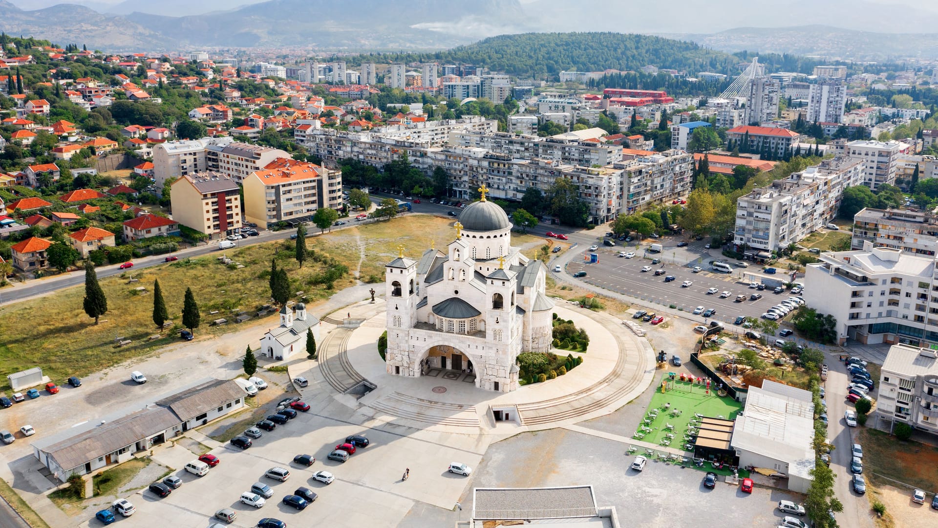 Cathedral of the Resurrection of Christ in Podgorica. Montenegro