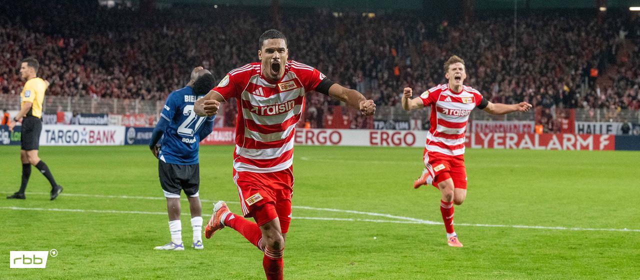 Danilho Doekhi bejubelt sein Siegtor gegen Arminia Bielefeld (Quelle: IMAGO / Matthias Koch)