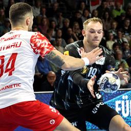 Video: rbb24 Abendschau | 12.10.25 | Sebastian Meyer | imago images/Nordphoto Füchse-Spieler Mathias Gidsel im Spiel gegen Minden. Quelle: imago images/Nordphoto