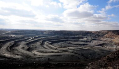 China, Baotou: Die Bayan-Obo-Mine für Seltene Erden in der Inneren Mongolei.