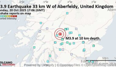 Leichtes Erdbeben der Stärke 3.9