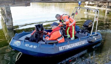 Leichenhunde schlagen bei Suche auf See am Rand von Güstrow an