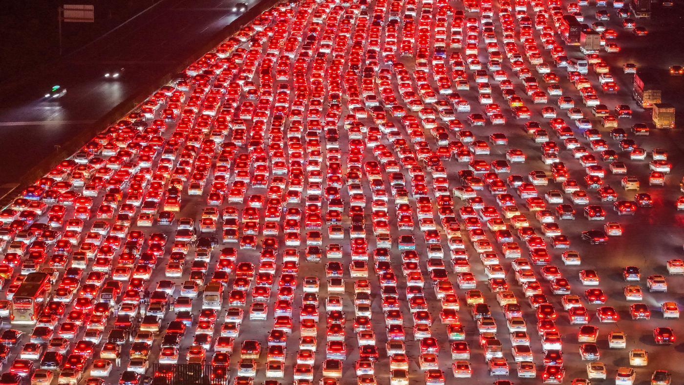 Bilder zeigen gigantischen Stau in China zum Ferienende