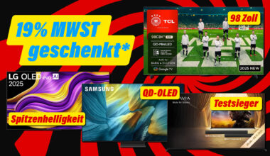 Unschlagbare TV-Angebote dank "19 Prozent MwSt. geschenkt" auf mediamarkt.de