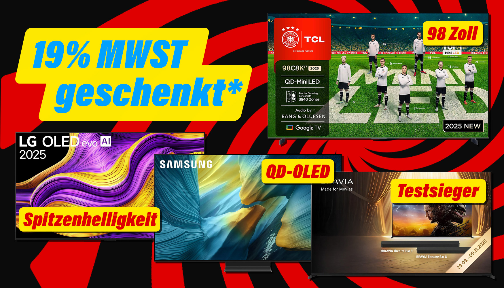 Unschlagbare TV-Angebote dank "19 Prozent MwSt. geschenkt" auf mediamarkt.de