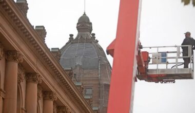 Fassade der Historischen Stadthalle muss zusätzlich gesichert werden