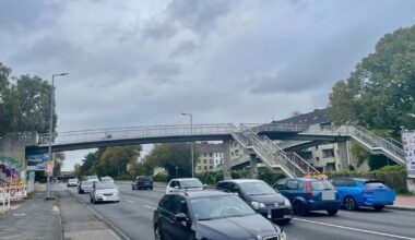 Brücke für Fußgänger über Theodor-Heuss-Straße gesperrt
