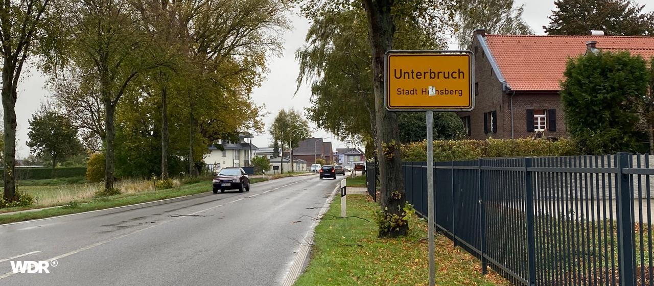 Gruppenvergewaltigung in Heinsberg: Staatsanwaltschaft nennt Details | WDR Ortsschild von Unterbruch im Kreis Heinsberg