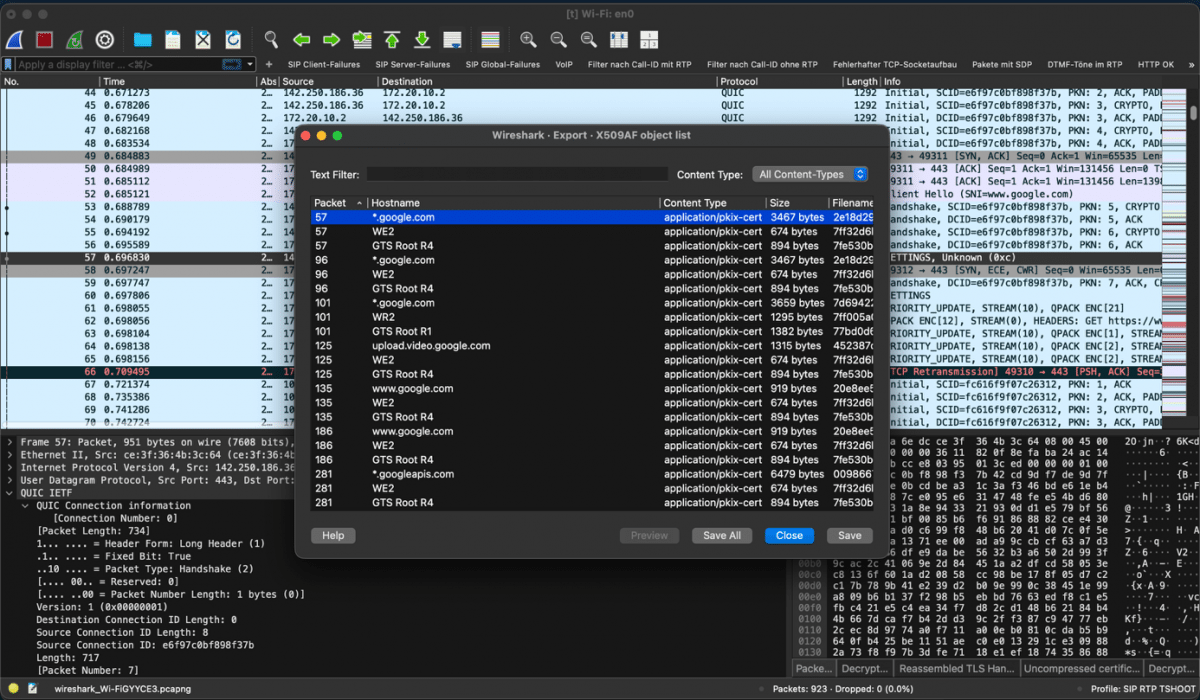 Wireshark 4.6: Neue Funktionen für verschlüsselte Daten