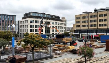 Weihnachts-Countdown in Essen: Der Aufbau läuft