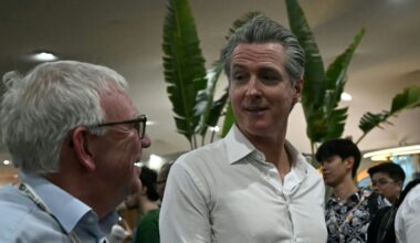 Umwelt-Staatssekretär Flasbarth (L) und Newsom in Belém