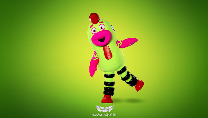 Das Kostüm Quietsch bei "The Masked Singer". Das Kostüm Quietsch bei "The Masked Singer".