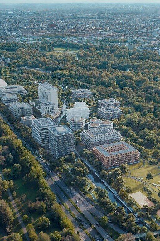 Jahrelang herrschte im Tucherpark Leerstand. Jetzt werden die Gebäude umgebaut. Auch neuer Wohnraum entsteht. Jahrelang herrschte im Tucherpark Leerstand. Jetzt werden die Gebäude umgebaut. Auch neuer Wohnraum entsteht.