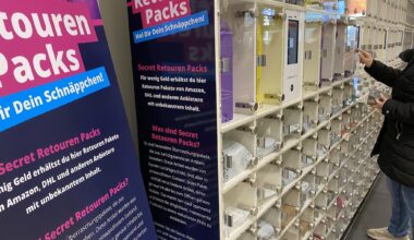 Automat mit Retourenware nun auch in der Chemnitzer Innenstadt