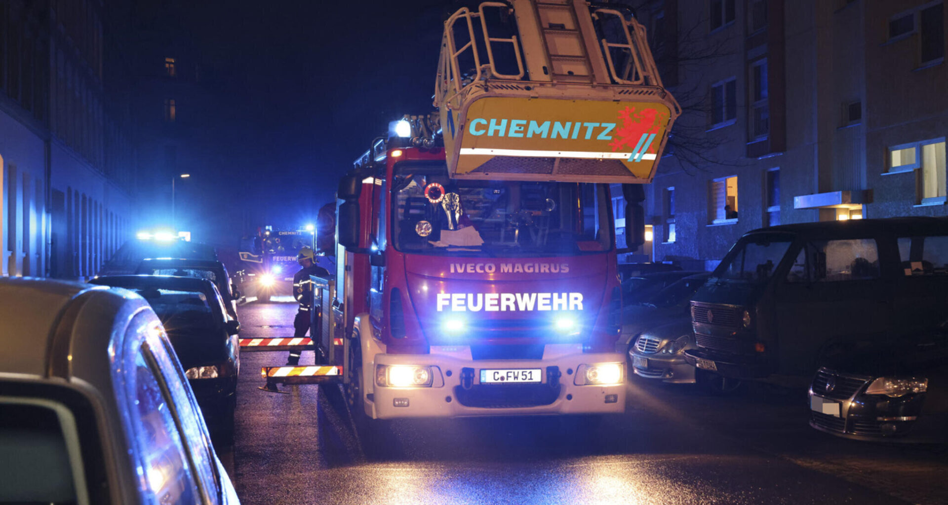 Zwei Verletzte nach Küchenbrand auf dem Chemnitzer Sonnenberg