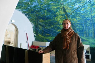 Stülpner-Schenke bereichert diese Burg im Erzgebirge - Für die Wandmalereien waren Kulissenmaler zuständig, die bereits in großen Filmstudios tätig waren.