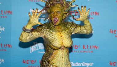 Heidi Klum kommt als Medusa zu ihrer Halloween-Party