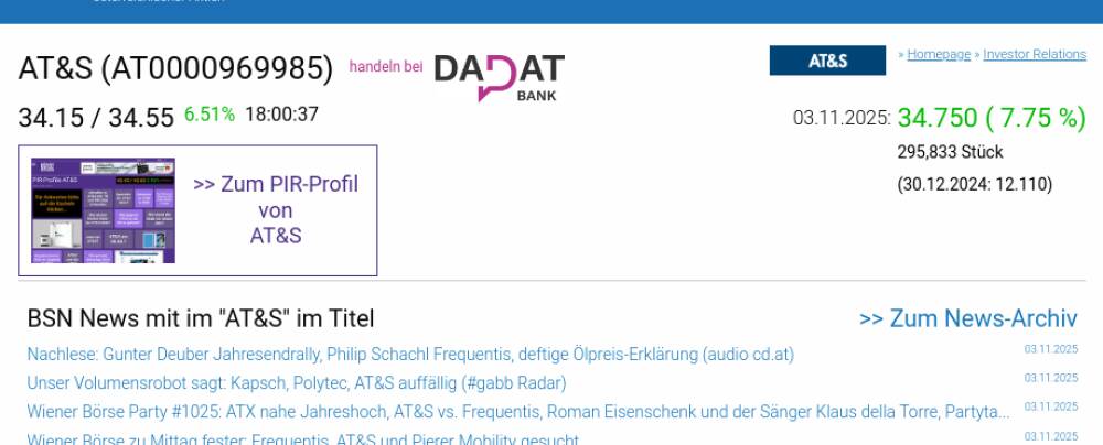 Wie AT&S, EVN, Verbund, Andritz, CPI Europe AG und Wienerberger für Gesprächsstoff im ATX sorgten
