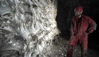 Riesiges Spinnennetz in griechischer Höhle entdeckt