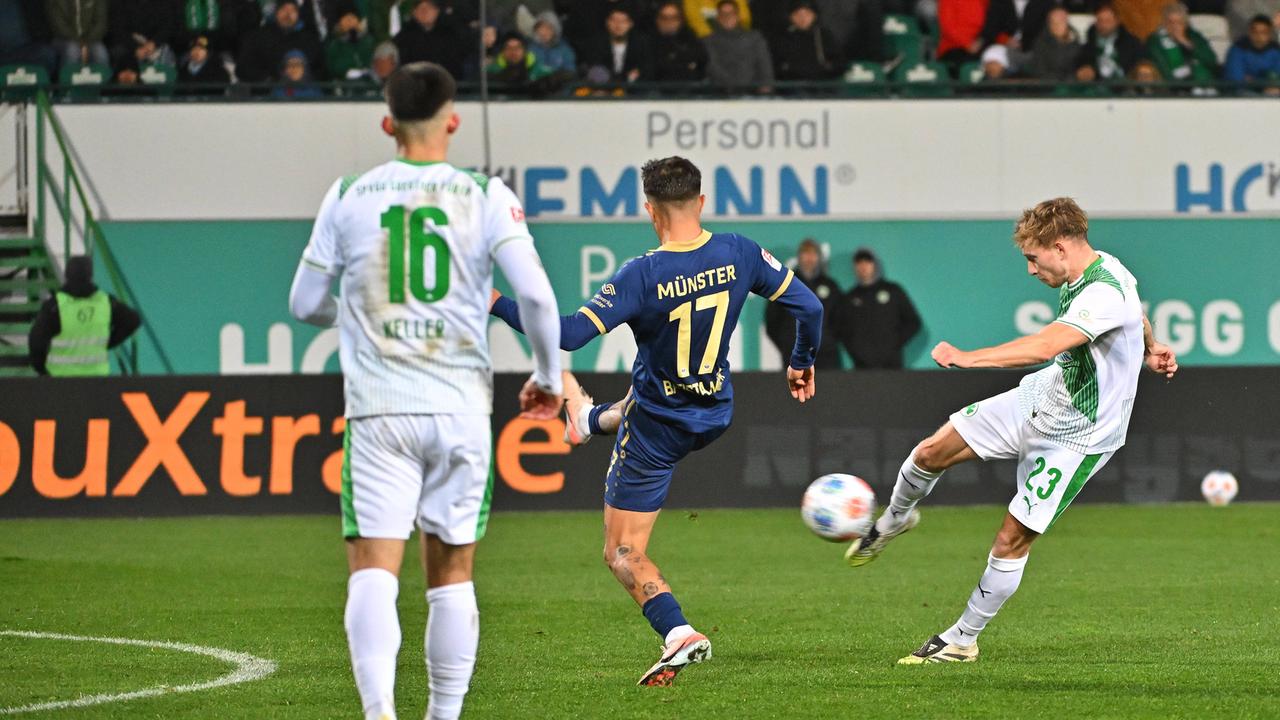 2. Fußball-Bundesliga: Fürth siegt spät gegen Preußen Münster