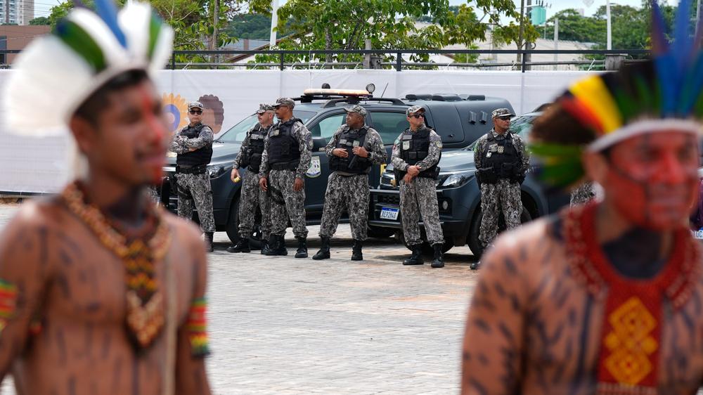 Eduardo Gresse: Sicherheitskräfte bewachen am Mittwoch den Veranstaltungsort für den COP30 UN-Klimagipfel in Belém, Brasilien