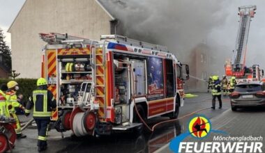FW-MG: Verrußter Schornstein macht Einsatz der Feuerwehr erforderlich