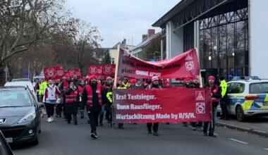 Brandenburg: Demonstranten ziehen gegen Schließung des BSH-Werks durch Nauen
