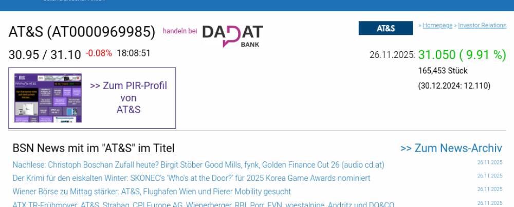 Wie AT&S, Wienerberger, voestalpine, DO&CO, Andritz und CPI Europe AG für Gesprächsstoff im ATX sorgten