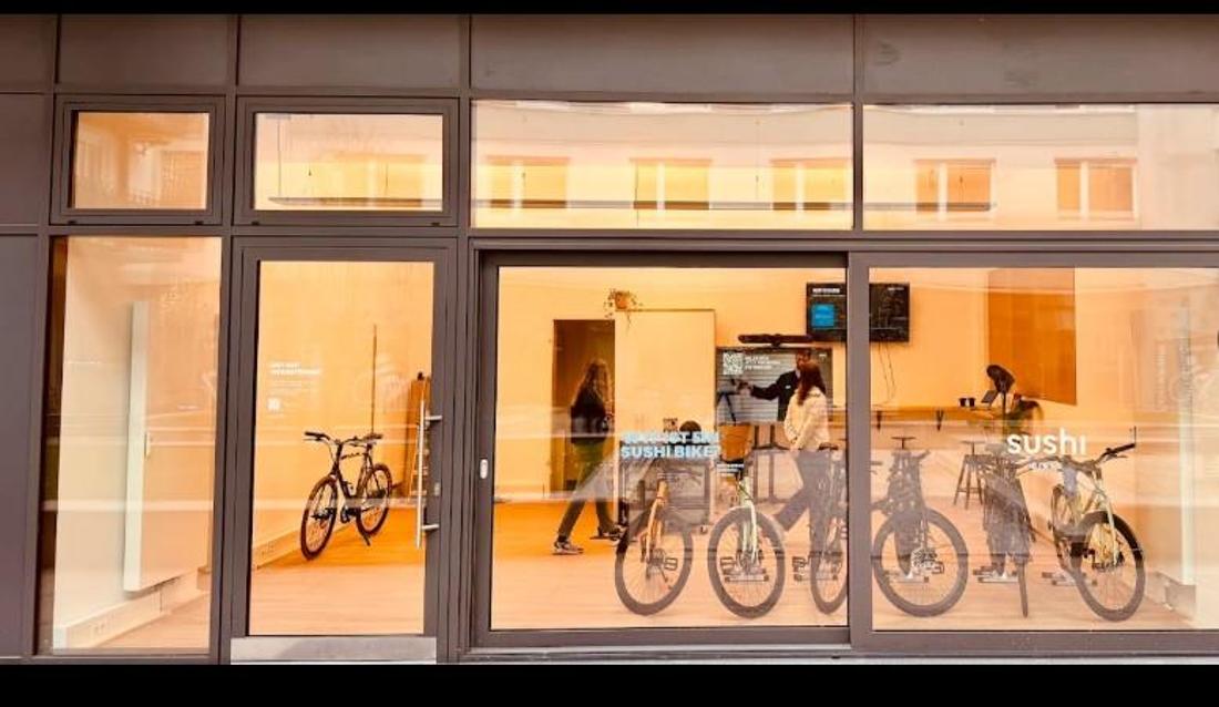 Showroom von Sushi Bikes in München.