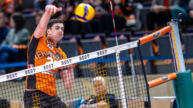 Volleyball-Bundesliga: Jake Hanes war bester Berliner Punktesammler.