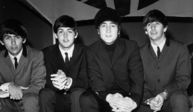Die Beatles vor ihrer TV-Show "Big Night Out" in Teddington im Februar 1964