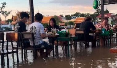 Restaurant steht unter Wasser, doch die Gäste essen einfach weiter | News