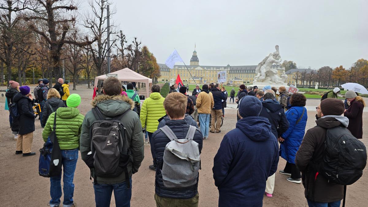 Demo vor dem Karlsruher Bundesverfassungsgericht: 90 Teilnehmer fordern AfD-Verbotsverfahren