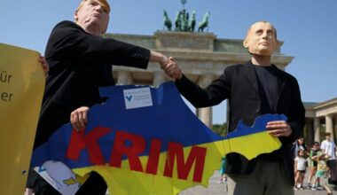 Protest in Berlin gegen Krim-Abtretung an Moskau