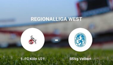 SSVg Velbert 02 verliert gegen 1. FC Köln U21