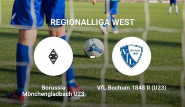 VfL Bochum 1848 II (U23) ergibt sich der Borussia Mönchengladbach U23