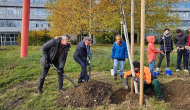 Neue Streuobstwiese auf dem Campus der Universität Augsburg angelegt