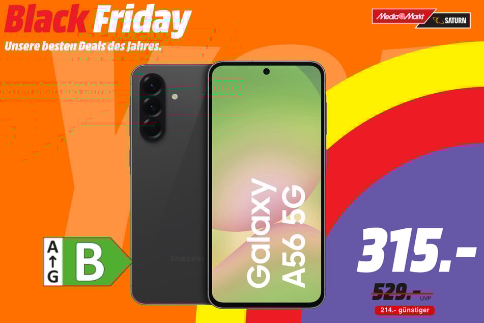 Samsung Galaxy A56 für 315 statt 529 Euro.