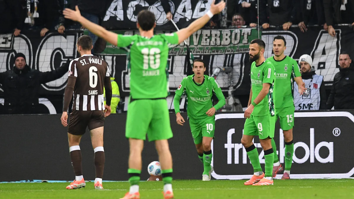 Bundesliga aktuell: Gladbach schießt St. Pauli ab, Frankfurt nur 1:1 - Sport