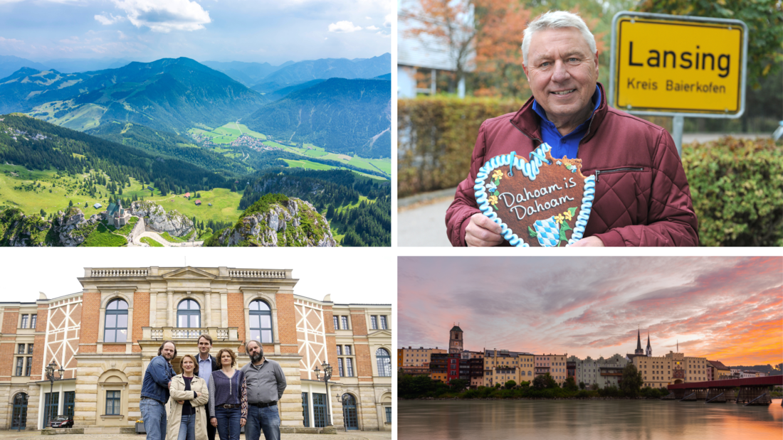 Collage Drehorte Serien Bayern