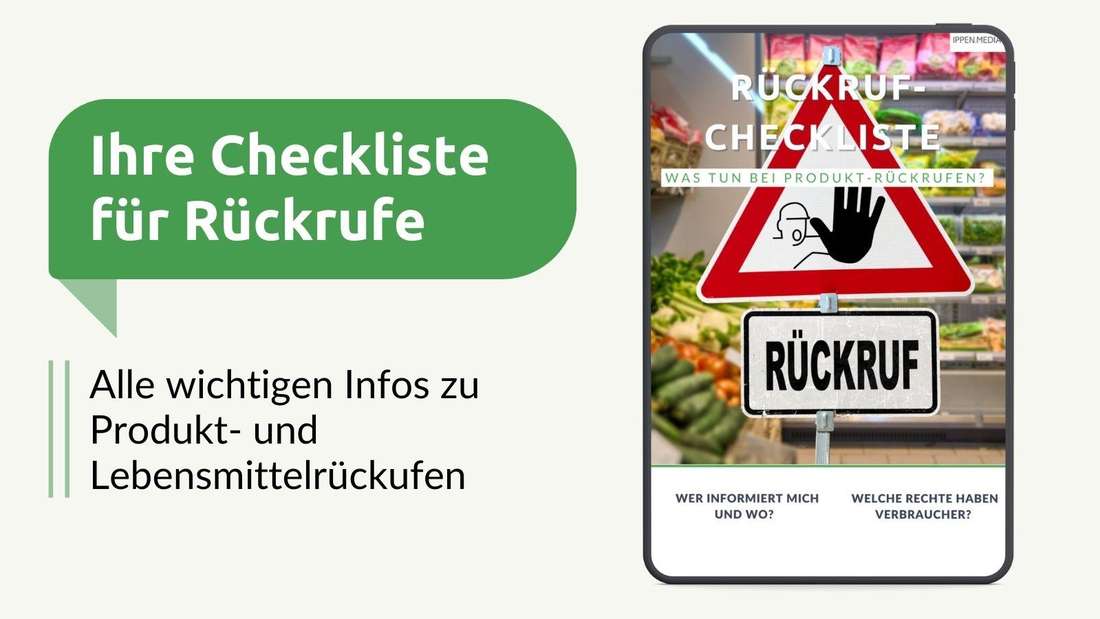 Immer wieder werden Produkte oder auch Lebensmittel zurückgerufen. Mit unserer PDF-Checkliste sind Sie  bestens vorbereitet und können schnell reagieren. 