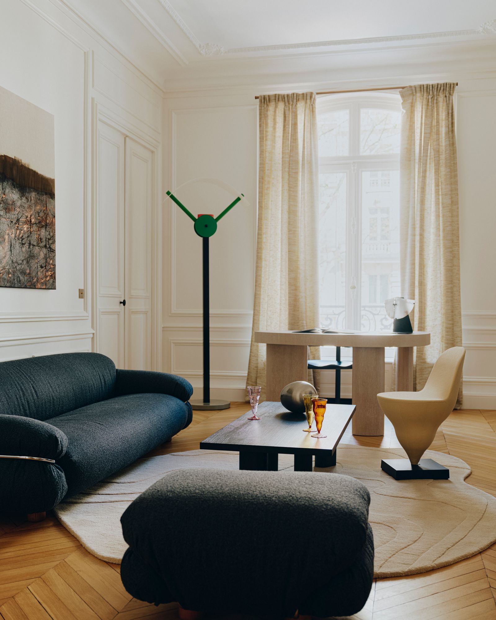 Renovierung in Paris FamilienZuhause HaussmannStil Arbeitszimmer