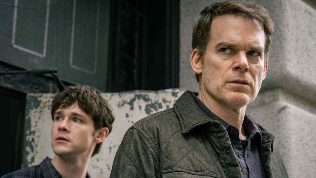 Jack Alcott und Michael C. Hall in der Serie „Dexter: Resurrection“