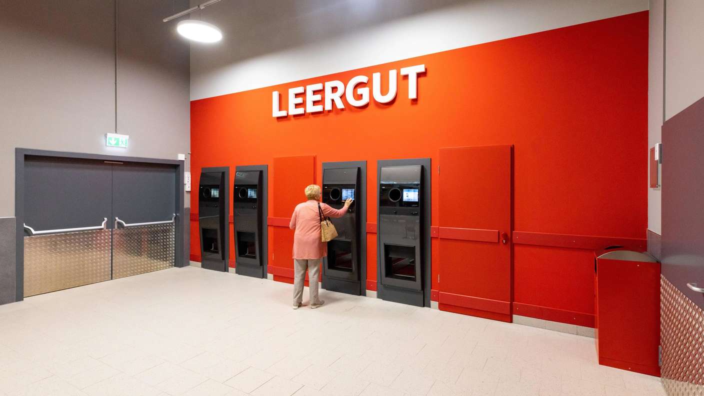 Leergut-Annahmestelle in einem Supermarkt. (Symbolbild)