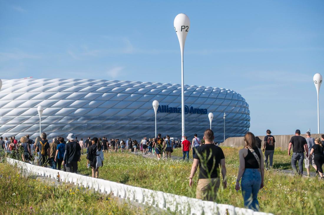 Fußballstadion als Magnet für Rockfans: die Allianz Arena.